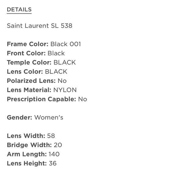 Saint Laurent SL538 metal cat eye frame sunglasses - Picture 11 of 11